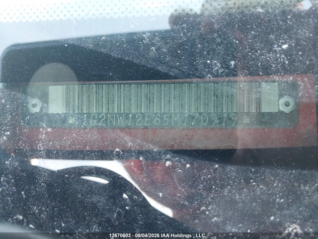 12670603 :رقم المزاد ، 1G2NW12E65M170919 vin ، 2005 Pontiac Grand Am Gt مزاد بيع