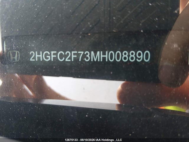 Продажа на аукционе авто 2021 Honda Civic, vin: 2HGFC2F73MH008890, номер лота: 12675133