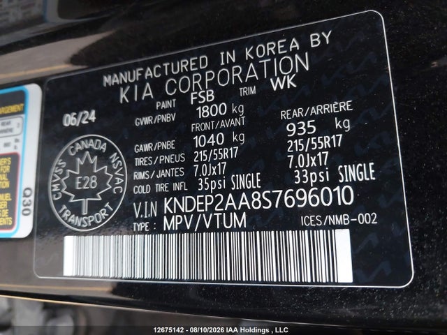Aukcja sprzedaży 2025 Kia Seltos Lx Fwd, vin: KNDEP2AA8S7696010, numer aukcji: 12675142