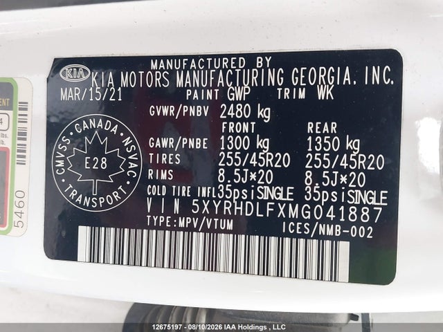 KIA Sorento 2021 5XYRHDLFXMG041887 Image 9