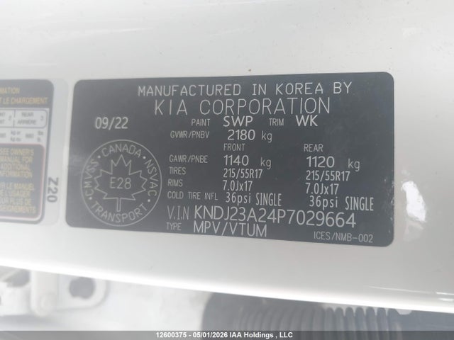 Продажа на аукционе авто 2023 Kia Soul Ev Premium, vin: KNDJ23A24P7029664, номер лота: 12600375