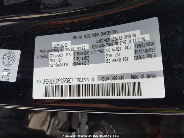 Mazda Cx-90 Mhev Gt 2025 JM3KKDHD2S1229897 Image 9