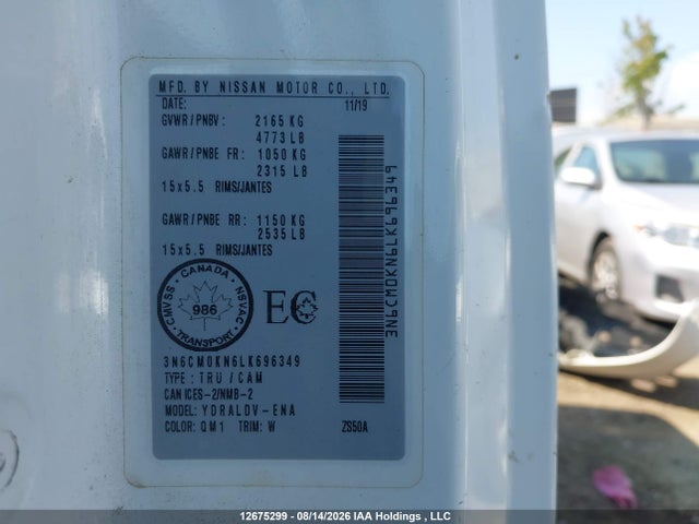 3N6CM0KN6LK696349 Nissan Nv200 S/sv