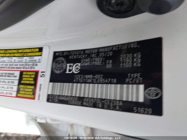 4T1G11AK1LU954718 Toyota Camry