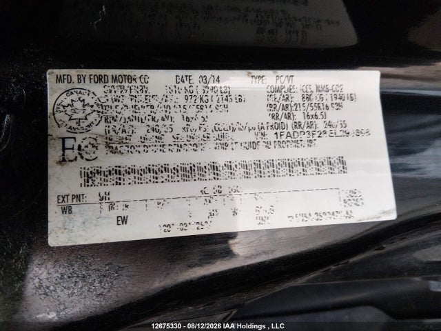Продажа на аукционе авто 2014 Ford Focus Se, vin: 1FADP3F28EL290698, номер лота: 12675330