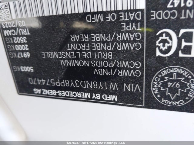 W1Y8ND3Y8PP574470 Mercedes-Benz Sprinter 3500
