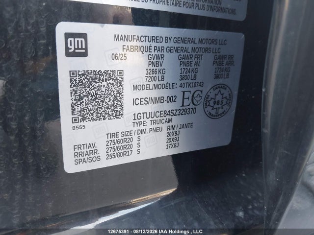 GMC SIERRA 1500 2025 1GTUUCE84SZ329370 Image 9