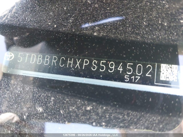 5TDBBRCHXPS594502 Toyota Highlander Hybrid Le