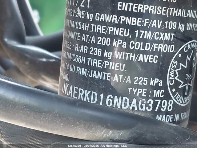 Kawasaki Er400 D 2022 JKAERKD16NDAG3798 Image 10