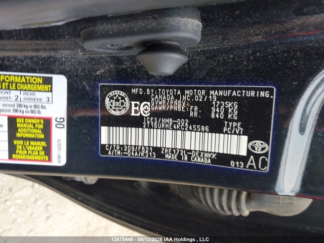 Toyota COROLLA LE 2019 2T1BURHE4KC245586 Image 9