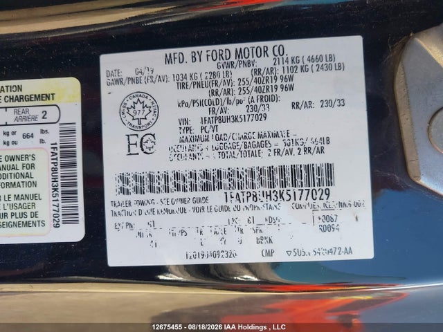 Ford Mustang Convertible 2019 1FATP8UH3K5177029 Image 9