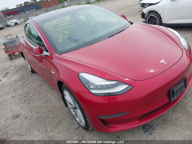 12675481 :رقم المزاد ، 5YJ3E1EB3LF789233 vin ، 2020 Tesla Model 3 Long Range مزاد بيع