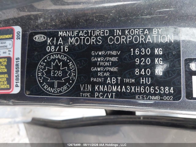 KIA RIO LX 2017 KNADM4A3XH6065384 Image 9