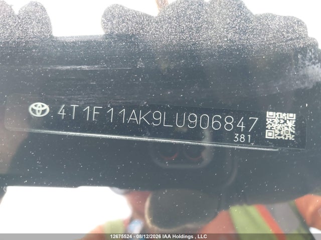 Продаж на аукціоні авто 2020 Toyota Camry Xle, vin: 4T1F11AK9LU906847, номер лоту: 12675524