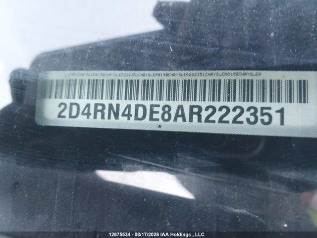 2010 Dodge Grand Caravan Se მანქანა იყიდება აუქციონზე, vin: 2D4RN4DE8AR222351, აუქციონის ნომერი: 12675534