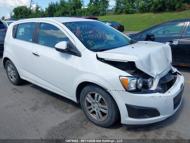 2012 Chevrolet Sonic Lt მანქანა იყიდება აუქციონზე, vin: 1G1JC6EH9C4125873, აუქციონის ნომერი: 12675552