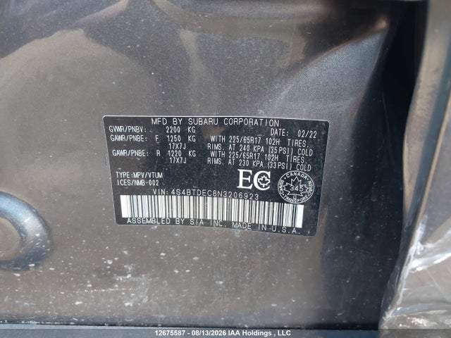 Subaru Outback 2022 4S4BTDEC8N3206923 Image 18