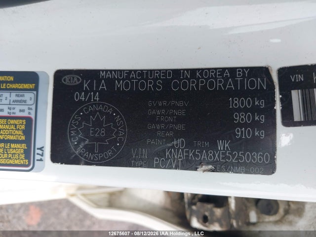 Aukcja sprzedaży 2014 Kia Forte Lx, vin: KNAFK5A8XE5250360, numer aukcji: 12675607