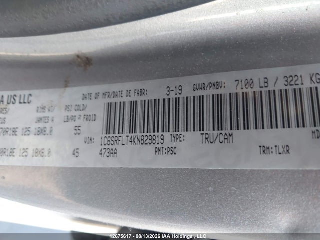 RAM 1500 Rebel 2019 1C6SRFLT4KN829819 Image 9