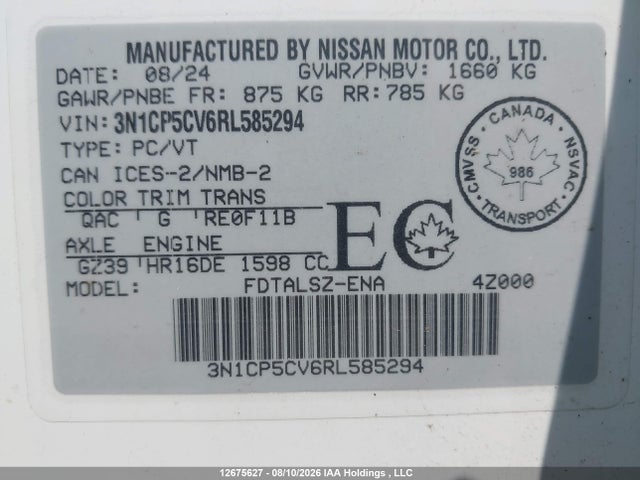 Nissan Kicks 2024 3N1CP5CV6RL585294 Image 18