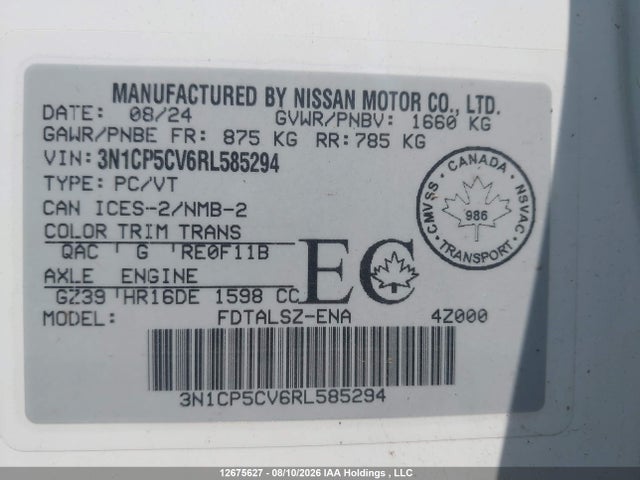 Nissan Kicks 2024 3N1CP5CV6RL585294 Image 9