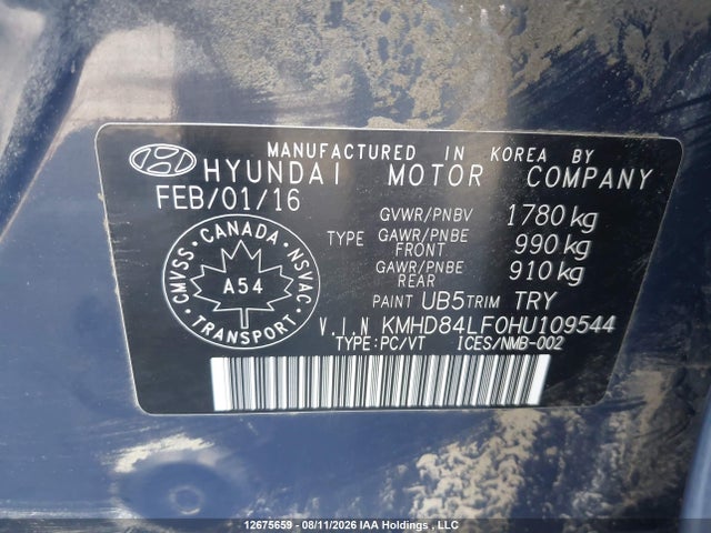 KMHD84LF0HU109544 Hyundai Elantra Se/value/limited