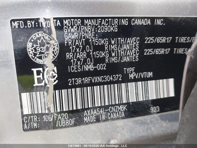 Toyota Rav4 Xle 2022 2T3R1RFVXNC304372 Image 9