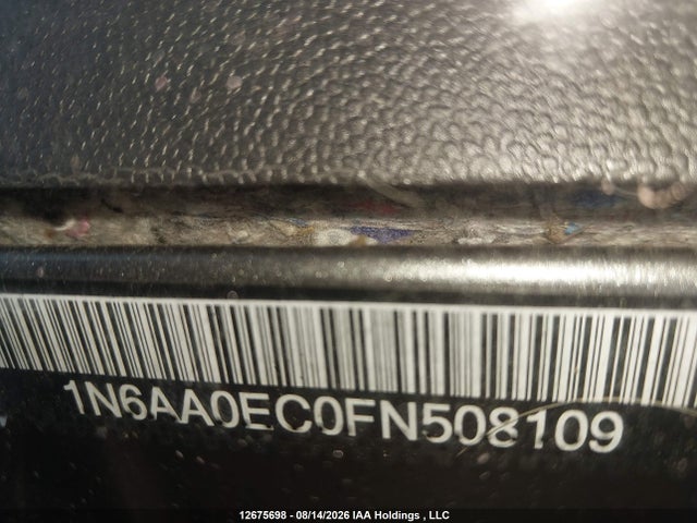 12675698 :رقم المزاد ، 1N6AA0EC0FN508109 vin ، 2015 Nissan Titan مزاد بيع