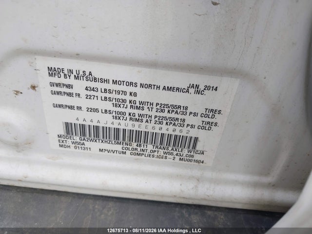 Mitsubishi Rvr Gt 2014 4A4AJ4AU9EE604062 Image 16