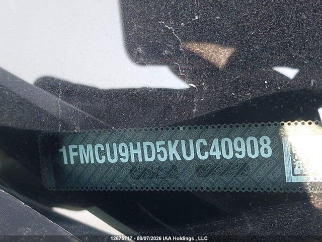 1FMCU9HD5KUC40908 Ford ESCAPE SEL