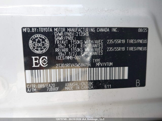 Toyota Rav4 Limited 2025 2T3D1RFV4SW584794 Image 20