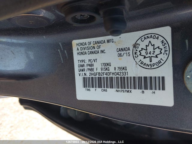 2HGFB2F40FH042331 Honda Civic