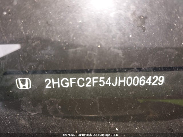 2018 Honda Civic Lx მანქანა იყიდება აუქციონზე, vin: 2HGFC2F54JH006429, აუქციონის ნომერი: 12675832