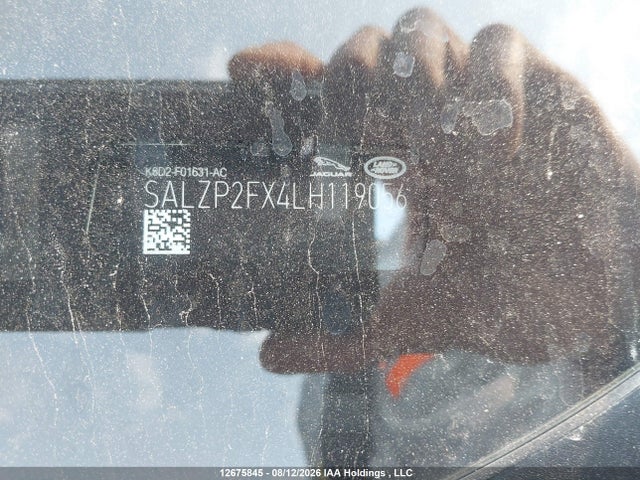 Aukcja sprzedaży 2020 Land Rover Range Rover Evoque P250 Se, vin: SALZP2FX4LH119056, numer aukcji: 12675845
