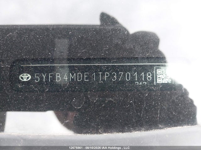 5YFB4MDE1TP370118 Toyota Corolla Le Cvt