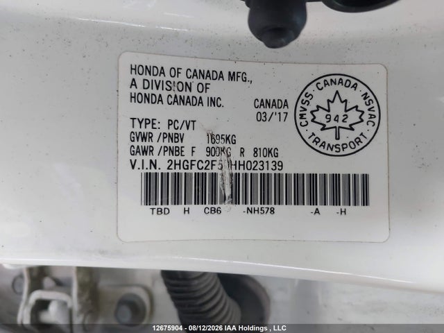 Honda Civic Lx 2017 2HGFC2F50HH023139 Image 19