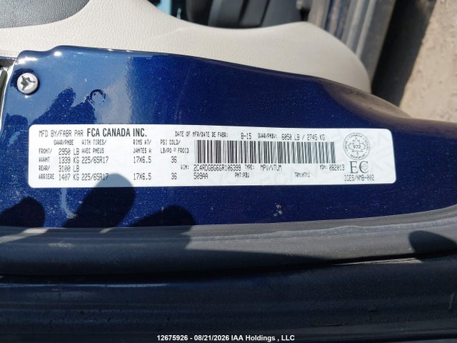 Dodge Grand Caravan Se 2016 2C4RDGBG6GR106399 Image 9