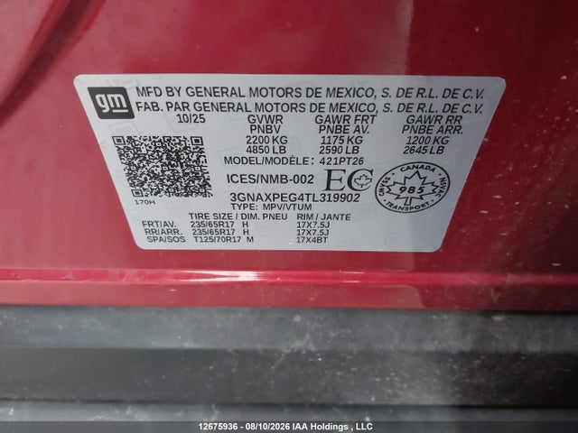 Chevrolet EQUINOX LT 2026 3GNAXPEG4TL319902 Image 18