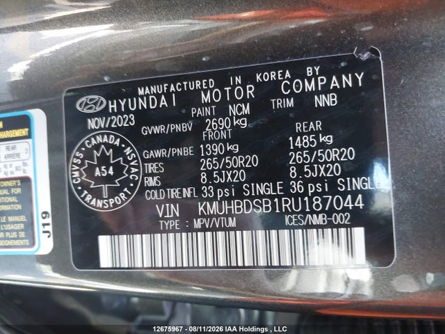 12675967 :رقم المزاد ، KMUHBDSB1RU187044 vin ، 2024 Genesis Gv80 Advanced/prestige مزاد بيع