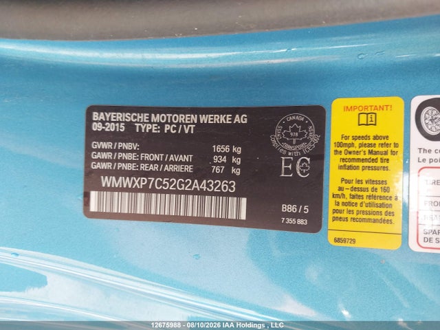 Mini COOPER S 2016 WMWXP7C52G2A43263 Image 9
