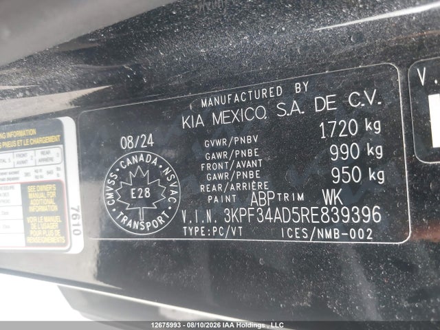 KIA Forte Ex/ex+/ex Premium 2024 3KPF34AD5RE839396 Image 9