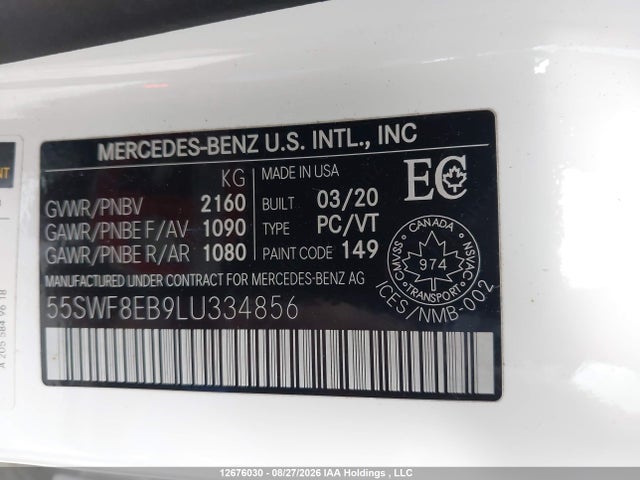 55SWF8EB9LU334856 Mercedes-Benz C 300 4matic
