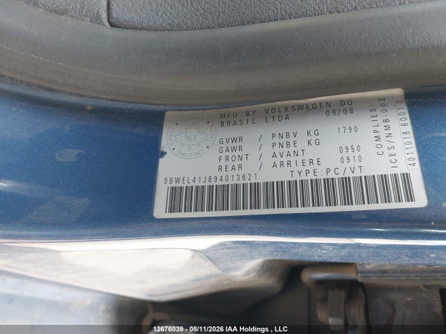 Продажа на аукционе авто 2009 Volkswagen City Golf 2.0l, vin: 9BWEL41J894013621, номер лота: 12676039