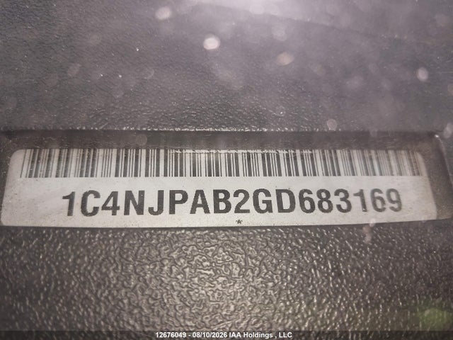 Aukcja sprzedaży 2016 Jeep Patriot, vin: 1C4NJPAB2GD683169, numer aukcji: 12676049