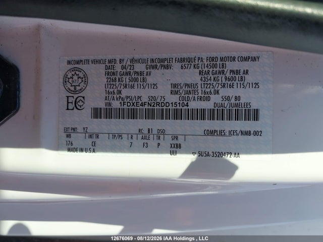 1FDXE4FN2RDD15104 Ford Econoline