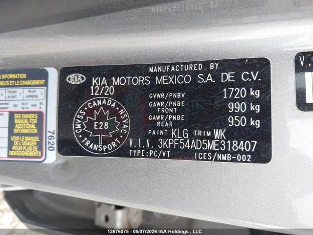KIA FORTE EX 2021 3KPF54AD5ME318407 Image 9