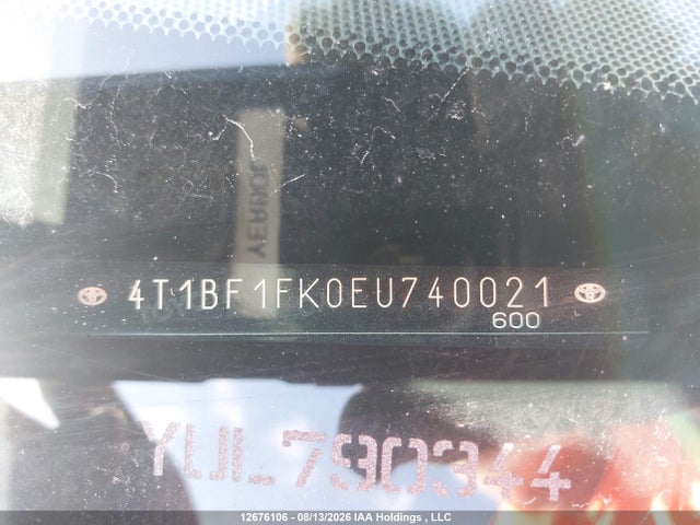 Aukcja sprzedaży 2014 Toyota Camry L/se/le/xle, vin: 4T1BF1FK0EU740021, numer aukcji: 12676106