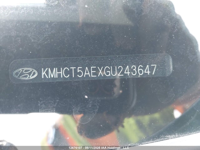12676107 :رقم المزاد ، KMHCT5AEXGU243647 vin ، 2016 Hyundai Accent Se مزاد بيع
