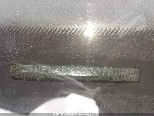 12676117 :رقم المزاد ، JTHFN48Y220015307 vin ، 2002 Lexus Sc 430 مزاد بيع