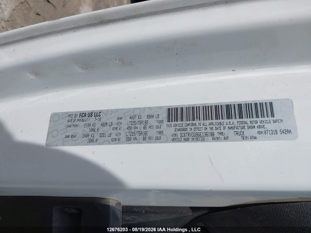 RAM Promaster 2500 High Roof 2016 3C6TRVDG9GE136188 Image 9